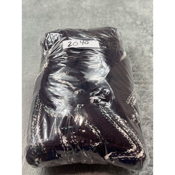 Calvin Klein Jeans Womens Medium Striped Burgundy Sweater Acrylic/Cotton Blend - Picture 12 of 12